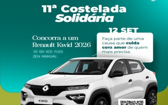 Concorra a um Renault Kwid 2026 e ajude o Abrigo São José